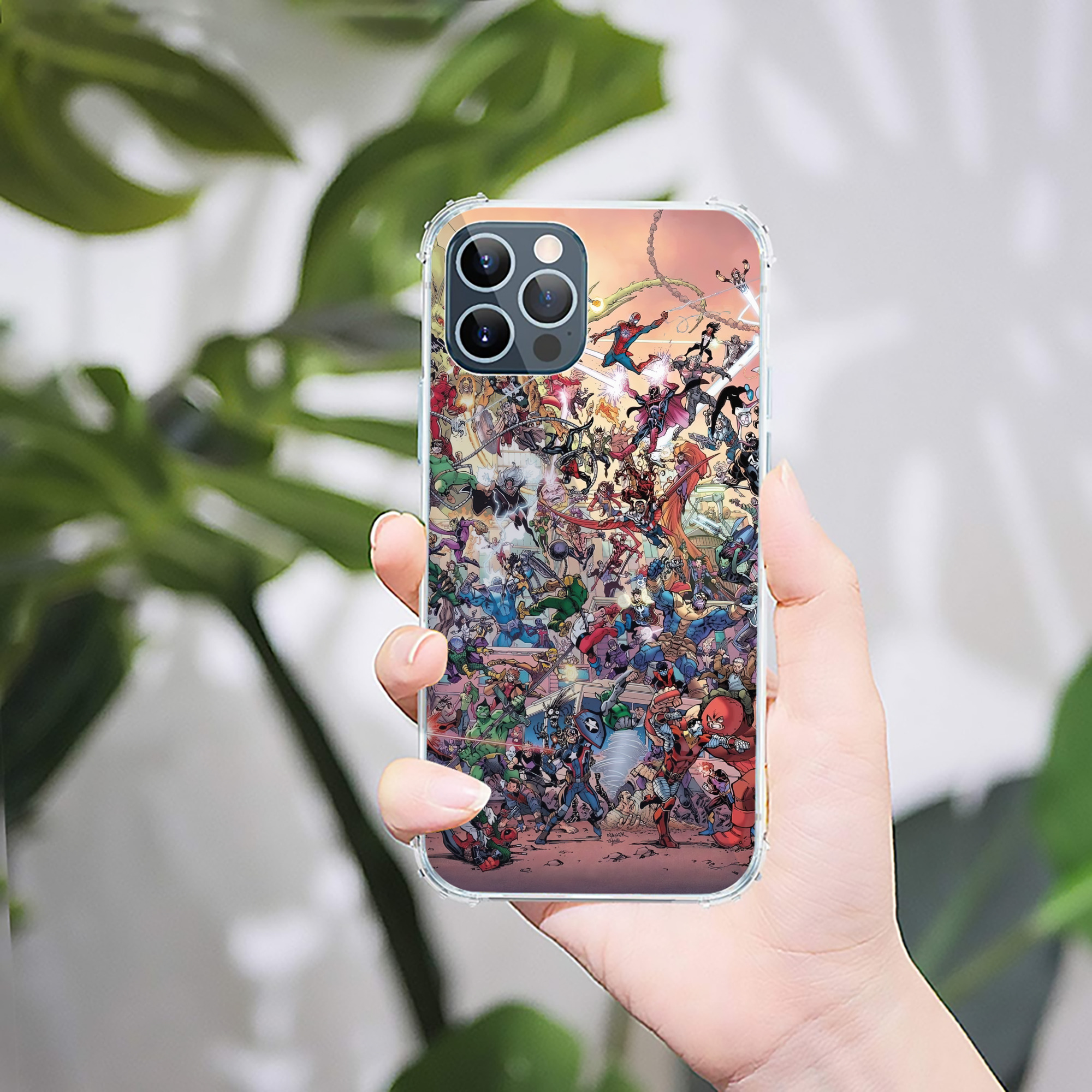（画像用） Spider Man スパイダーマン 【iPhone 12シリーズ対応】透明スマホケース（クリアソフトケース）